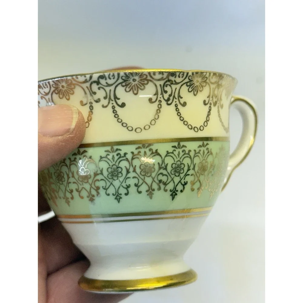 *RARE* Vintage Royal Stafford 8178 - Demitasse & Saucer Set Of 8 W/ 6 Spoons